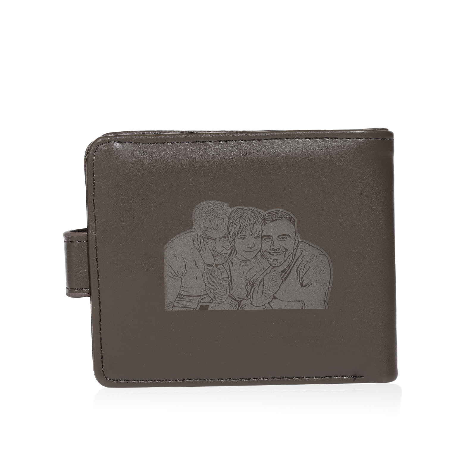 Personalized Wallet for Men with Name & Photo – Premium PU Leather Wallet with Coin Pouch – Ideal Father’s Day Gift | Lorajewel