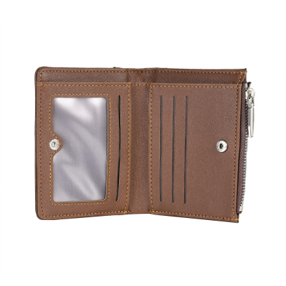 2 Names-Personalized Doll Customized Leather Men's Wallet Customized Name Folding Wallet With Gift Box for Dad