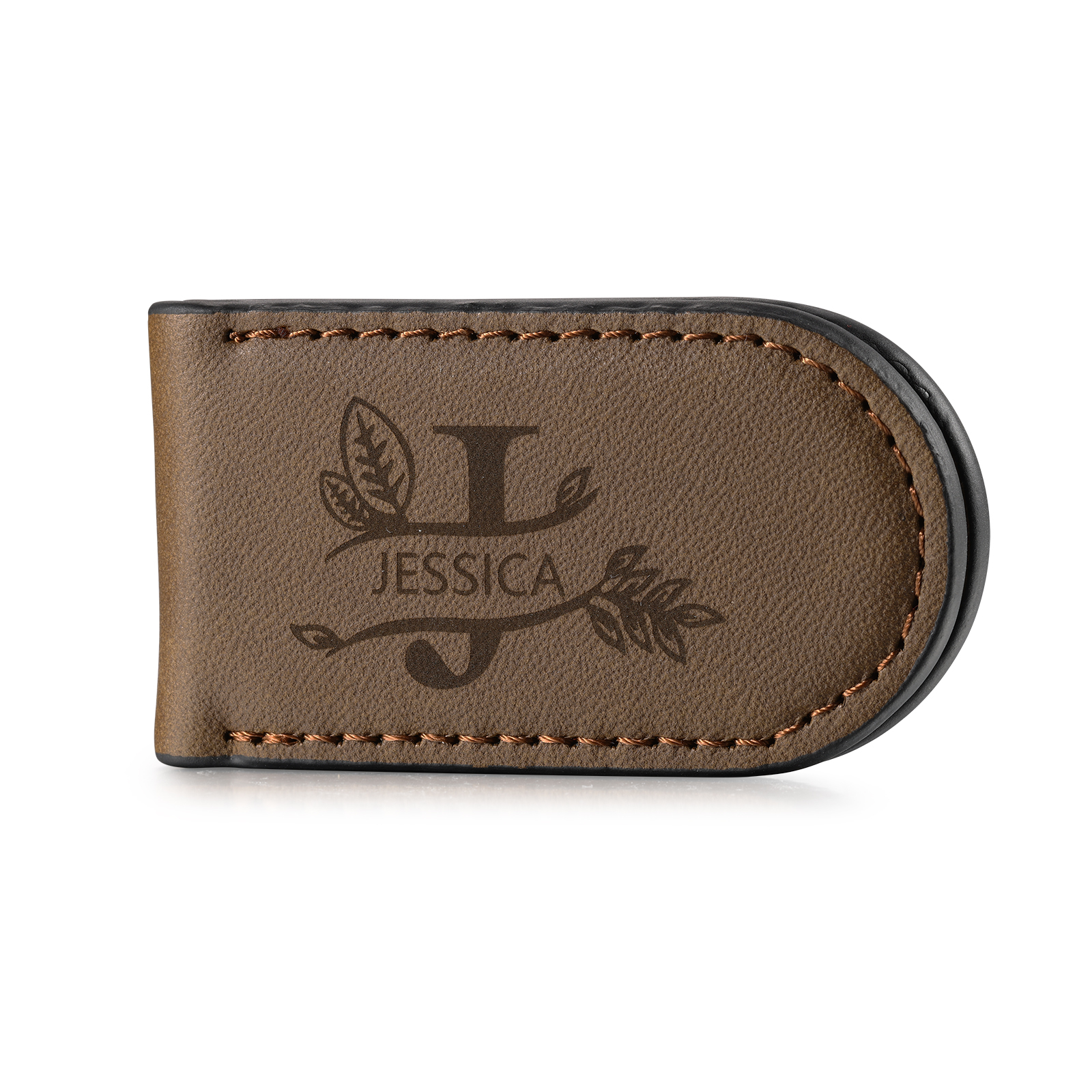 Personalized Wallet Gift Box Set for Dad – Custom Engraved Wallet, Money Clip and Photo Card in Luxury Presentation Box | Lorajewel