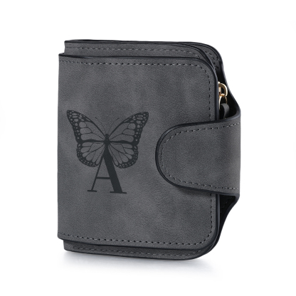 Personalized Photo & Initial & Name PU Leather Wallet for Women | Lorajewel