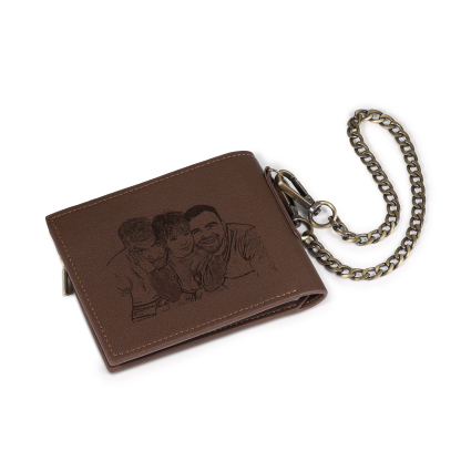 6 Names & 1 Photo Personalized Best Dad Wallet – Custom Father's Day Gift | Lorajewel