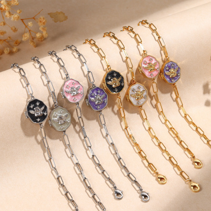 Personalized Angel Medallion Photo Locket Bracelet