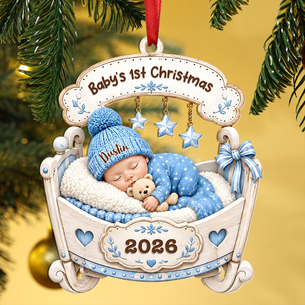 Personalized Baby's First Christmas Cradle Ornament