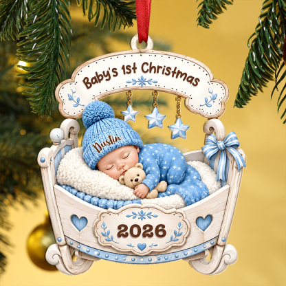 Personalized Baby's First Christmas Cradle Ornament
