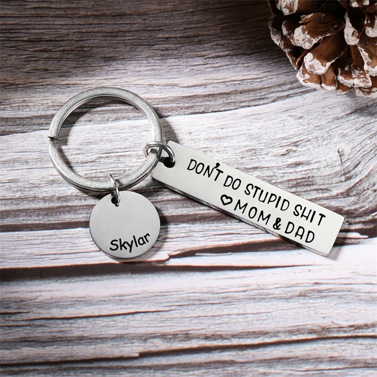 Don't Do Stupid Keychain Personalized Name Gifts for Kids