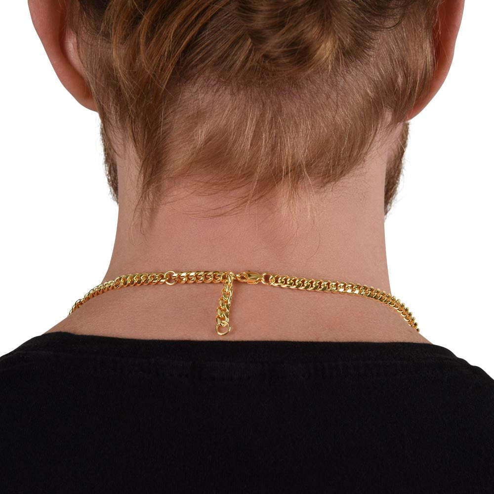 To My Boyfriend Cuban Link Chain Necklace Promise Necklace Gift Set - I Love You Forever & Always
