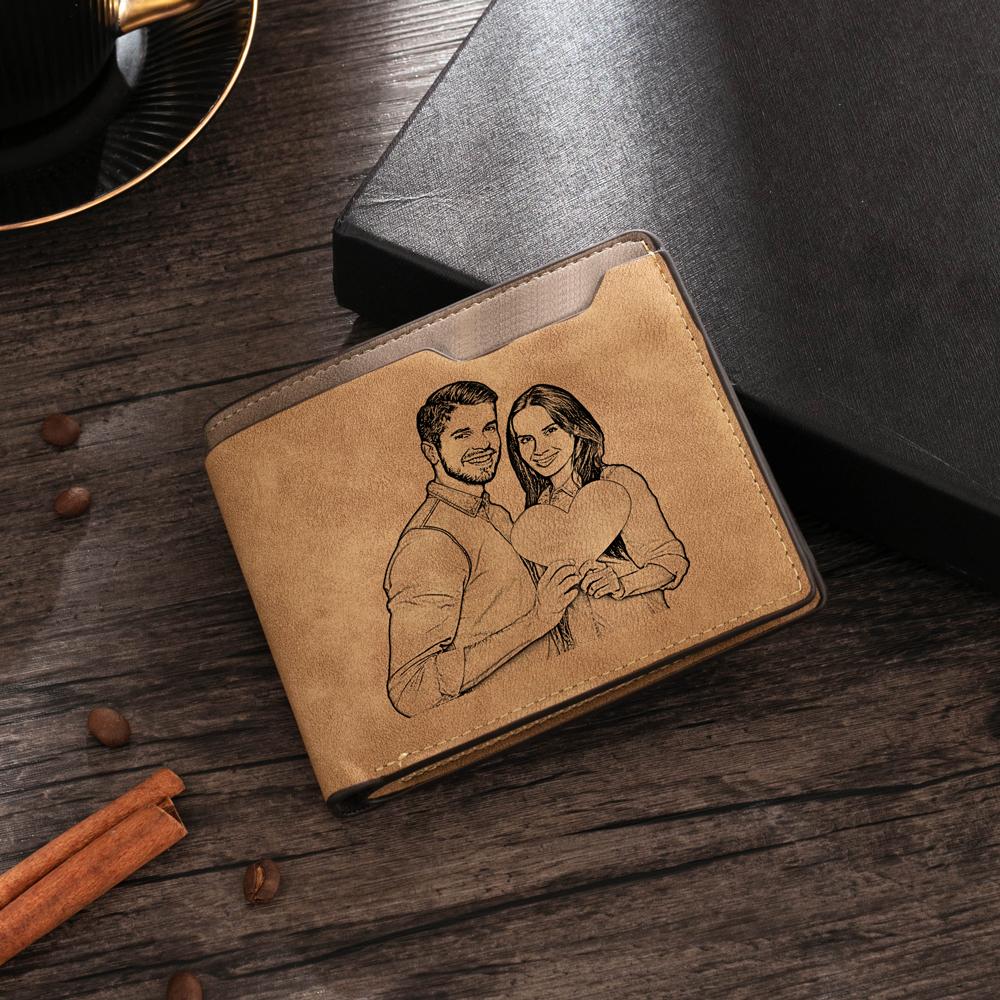 Men Wallet Personalized Photo Wallet With Engraving