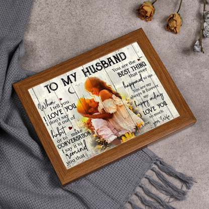 To My Husband Photo Frame Personalized LED Light Shadow Box