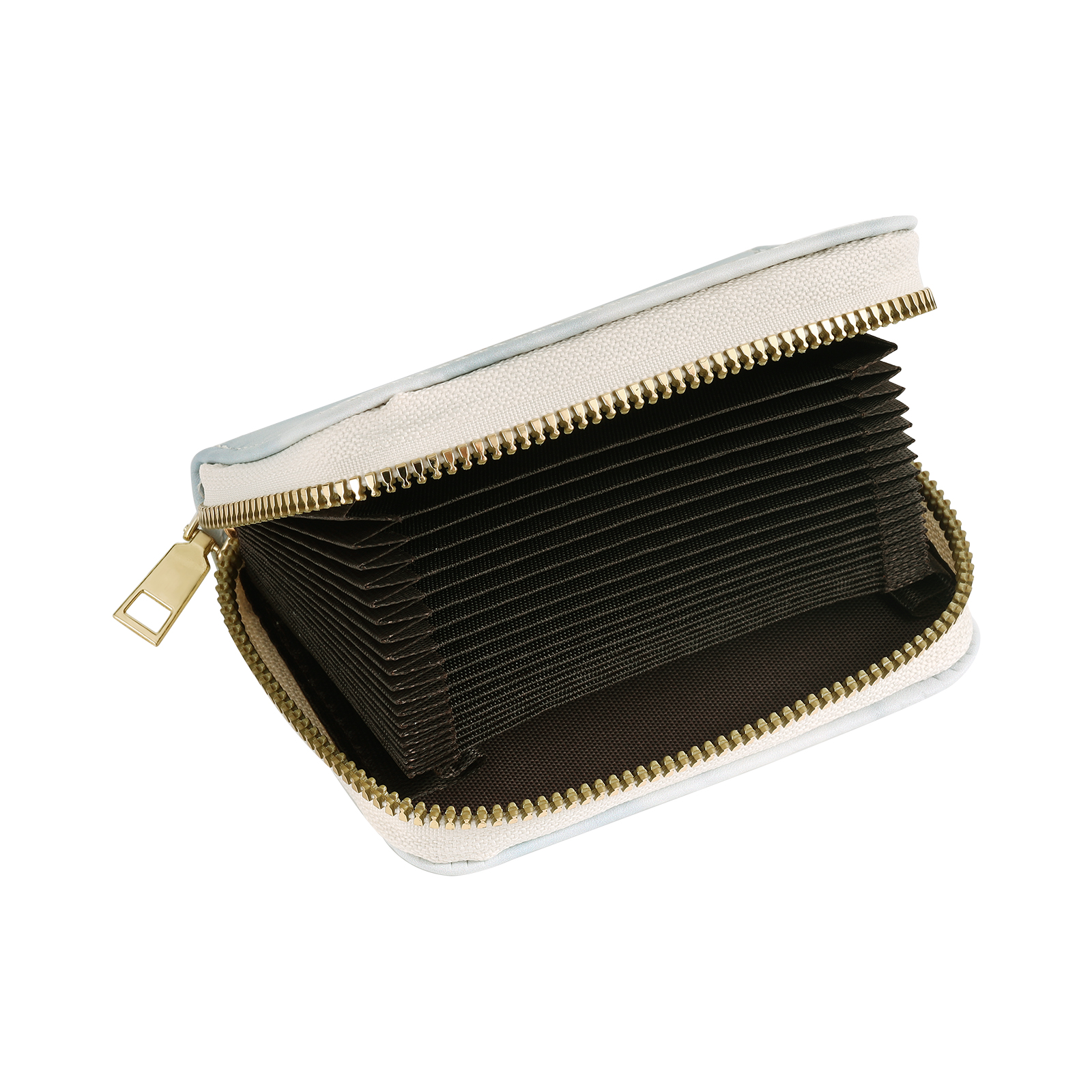 Personalized Women's Leather Wallet Custom Photo & Text Zipper Wallet Accordion Wallet Gift for Her