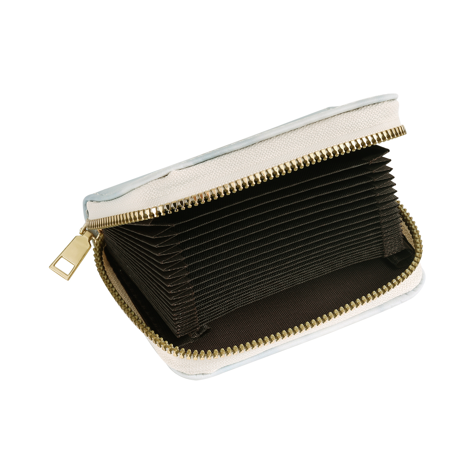 Personalized Women's Leather Wallet Custom Photo & Text Zipper Wallet Accordion Wallet Gift for Her