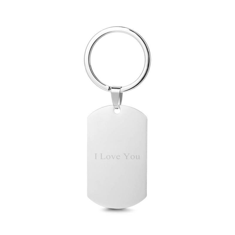 Custom Photo Keychain With Engraving Personalized Photo Gift for Dad
