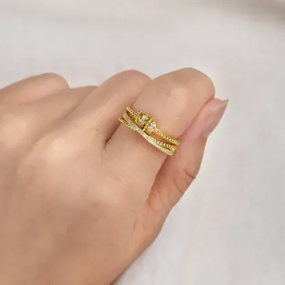 To My Daughter-S925 Spinning Bead Fidget Ring Gifts For Daughter