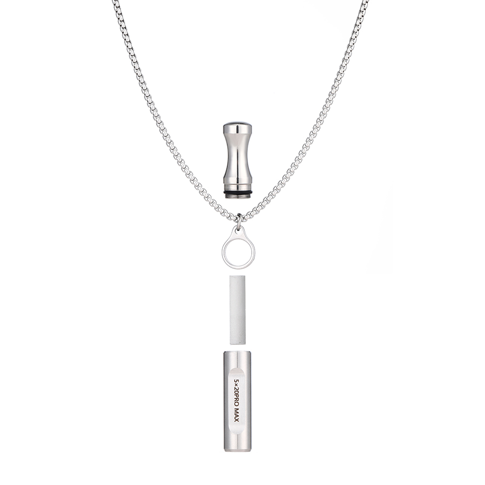 Stainless Steel Breathing Necklace for Anxiety Relief