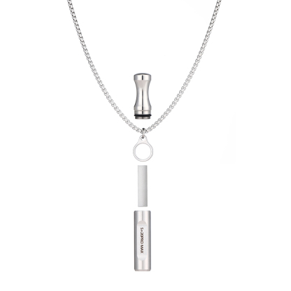Stainless Steel Breathing Necklace for Anxiety Relief