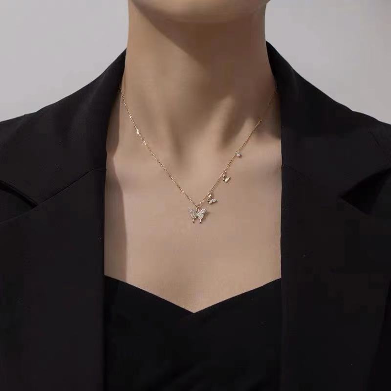 Butterfly Necklace Graduation Gift for Her "She believed she could so she did"