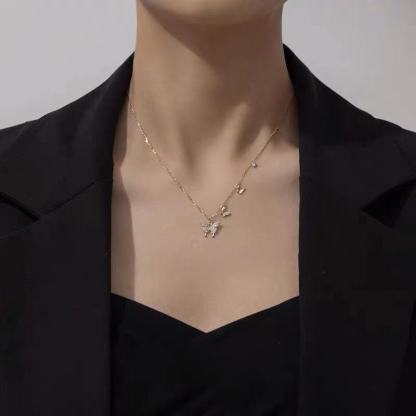 Butterfly Necklace Graduation Gift for Her "She believed she could so she did"