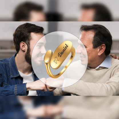 Personalized Pet Dog Ring Custom Name Ring for Her Him