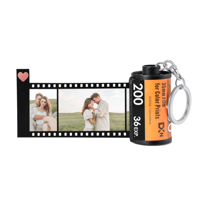 Photo Keychain Personalized Film Camera Roll Multiphoto Colorful Romantic Gifts For Lovers