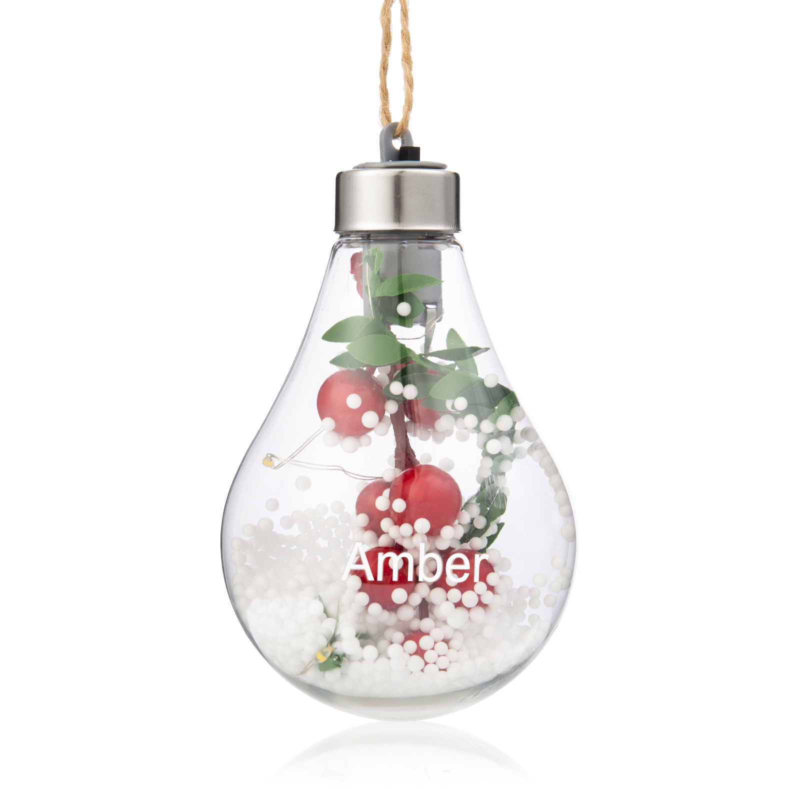 Christmas Bulb Ornament Personalized Bulb Night Light Christmas Home Decor