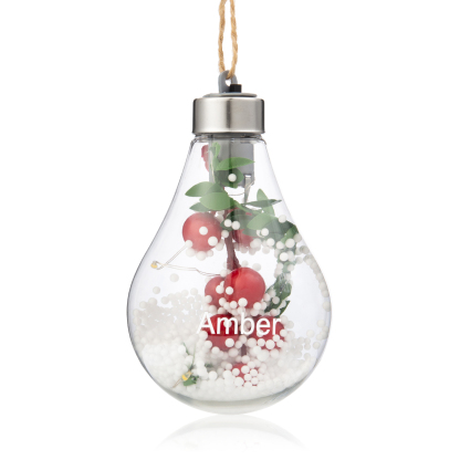 Christmas Bulb Ornament Personalized Bulb Night Light Christmas Home Decor