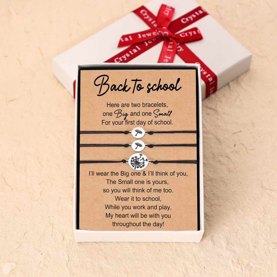 3 Pcs Dandelion Adjustable String Bracelet Mother Daughter Bracelet Back to School Gifts for Her