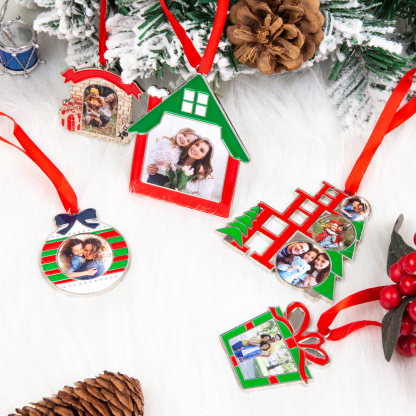 Personalized Photo Christmas Ornament Custom photos Gifts for Family