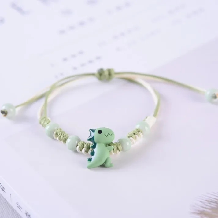 [Copy]2 Pcs Dinosaur Bracelet Set Back to School Gift with Gift Card Adjustable Bracelet Gift for Kids