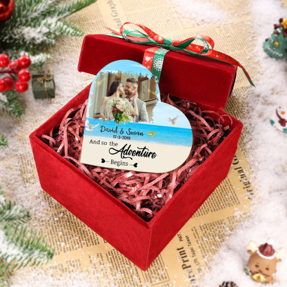 Personalized Love Couple Heart Candle Holder Engrave Photo Wooden Candlesticks Valentines Gift