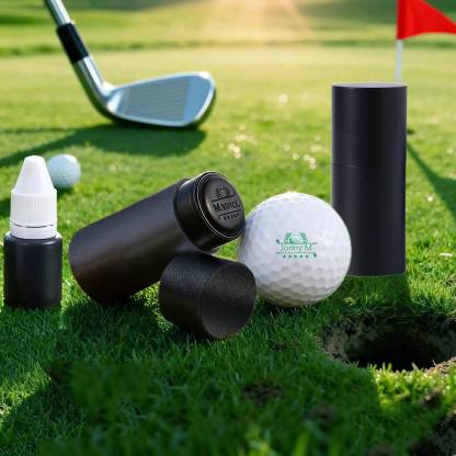 Personalized Golf Ball Stamp, Sleek Metal Case Practical Gift for Golfers