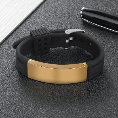 Engraved Medical Alert Bracelet Adjustable Silicone Waterproof Bracelet Women Men Personalized Emergency ID Wristband Multii Color