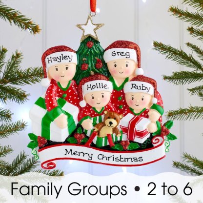 Personalized Family Christmas Ornament Custom 2 Names Hanging Ornament Gifts For Family