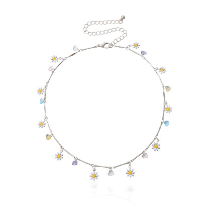 Flower Necklace Summer Beach Necklace for Women