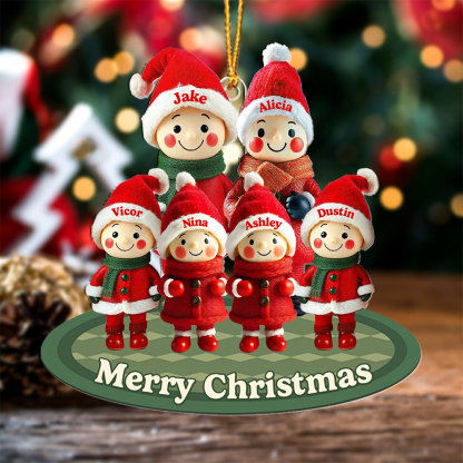 Personalized Santa Family Tree Ornament With 10 Names