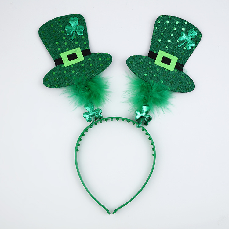 Green Headband Happy St. Patrick's Day Shamrock Headband Gift for Him/Her