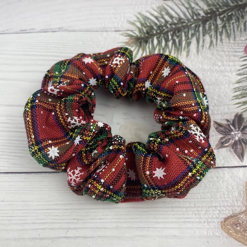Christmas Scrunchie Set Festive Hair Ties for Holiday Cheer