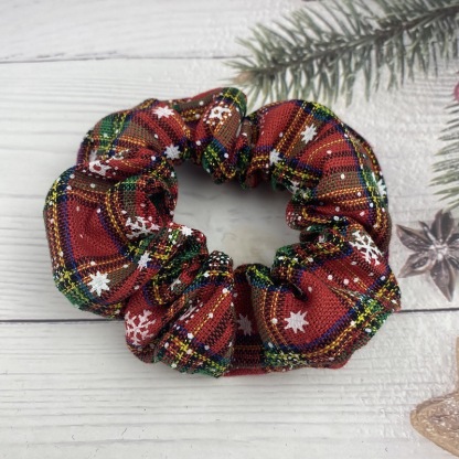 Christmas Scrunchie Set Festive Hair Ties for Holiday Cheer