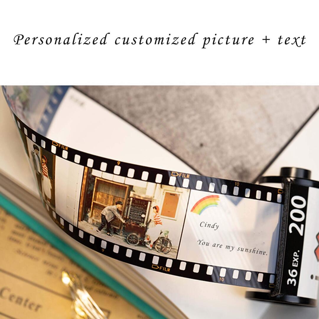 Personalized 15 Pictures Photo Keychain Personalized Film Camera Roll Multiphoto Colorful Romantic Gifts For Lovers