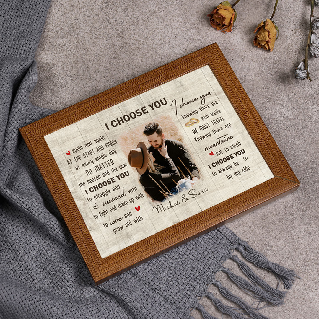Personalized Photo Frame I Choose You LED Light Shadow Box Valentine's Day Gifts
