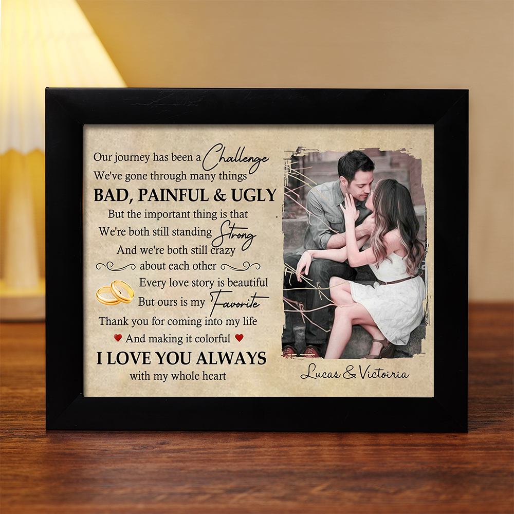 Our Story Is My Favorite Photo Frame Personalized LED Light Shadow Box Couple Gifts
