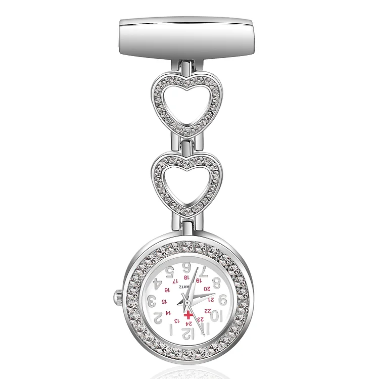Personalized Name & Text Nurse Watch Portable Nurse Watch with Lapel Pin Gift for Doctor/Nurse