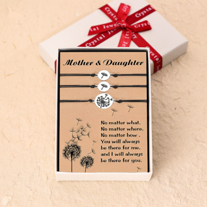 Dandelion Bracelets Mother and Daughter Bracelets Back To School Gifts for Children Adjustable String Bracelet