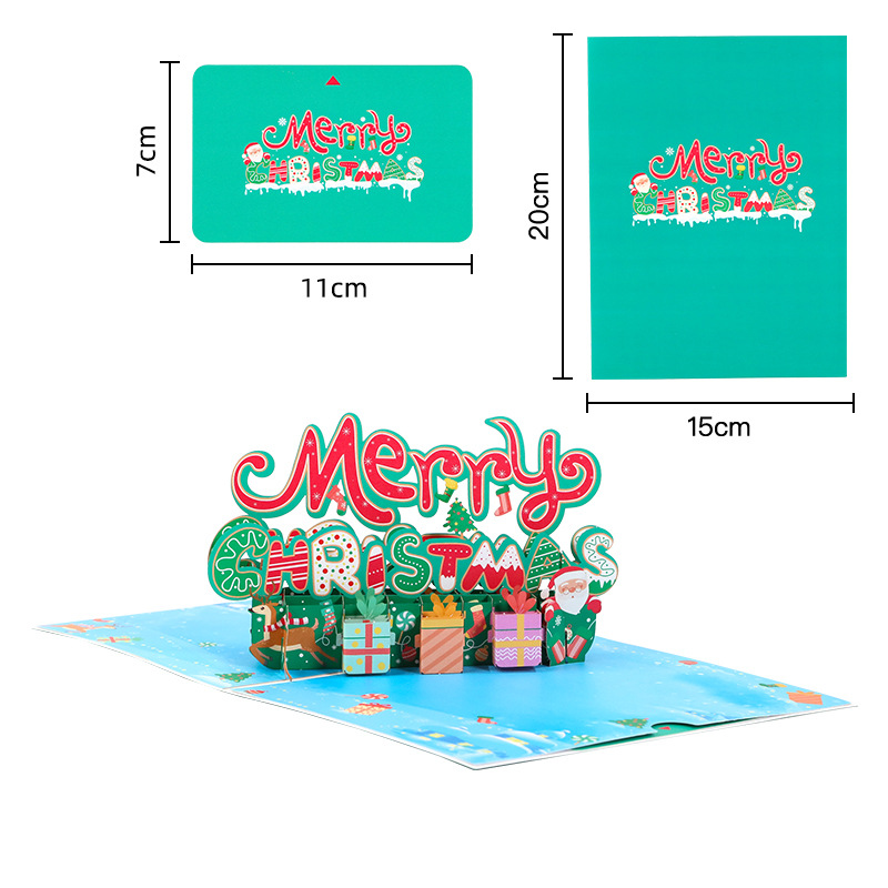Christmas Tree 3D Pop-Up Card Creative 3D Christmas Greeting Card