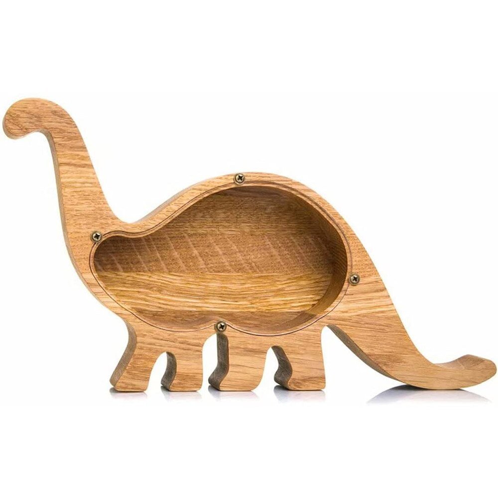 Personalized Dinosaur Wooden Piggy Bank Custom Name Gifts for Kids