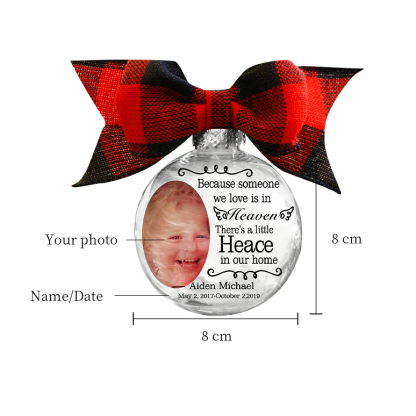 Personalized Photo Ball Ornament Someone We Love Is in Heaven Memorial Ornament