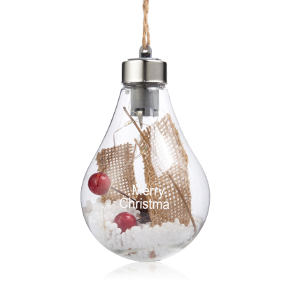 Christmas Bulb Ornament Personalized Bulb Night Light Christmas Home Decor