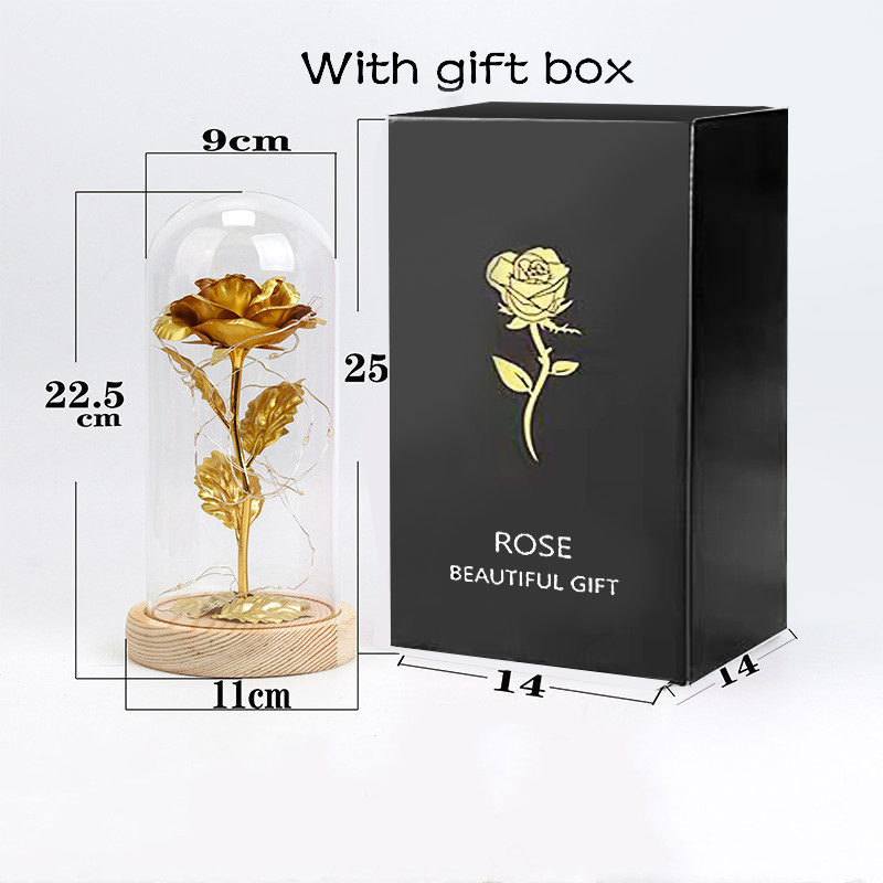 Enchanted Rose Night light Custom Text Eternity Rose LED Lamp Romantic Gift