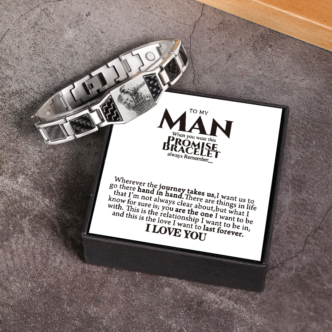 Men Magnetic Bracelet Personalized Photo Bracelet for Him
