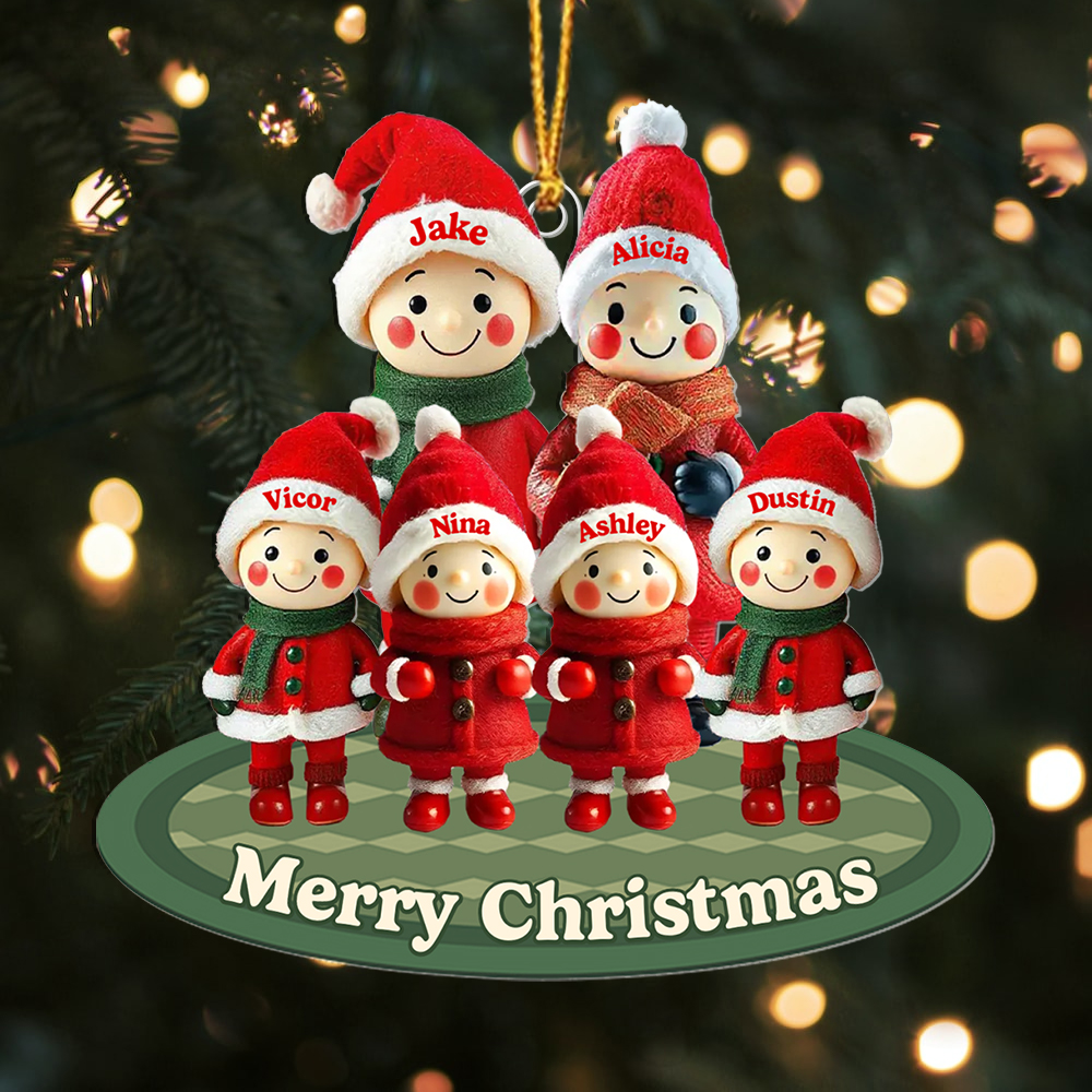 Personalized Santa Family Tree Ornament With 10 Names