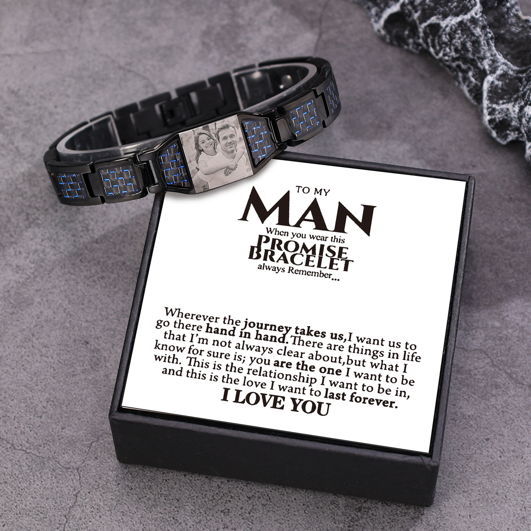 Men Magnetic Bracelet Personalized Photo Bracelet for Him