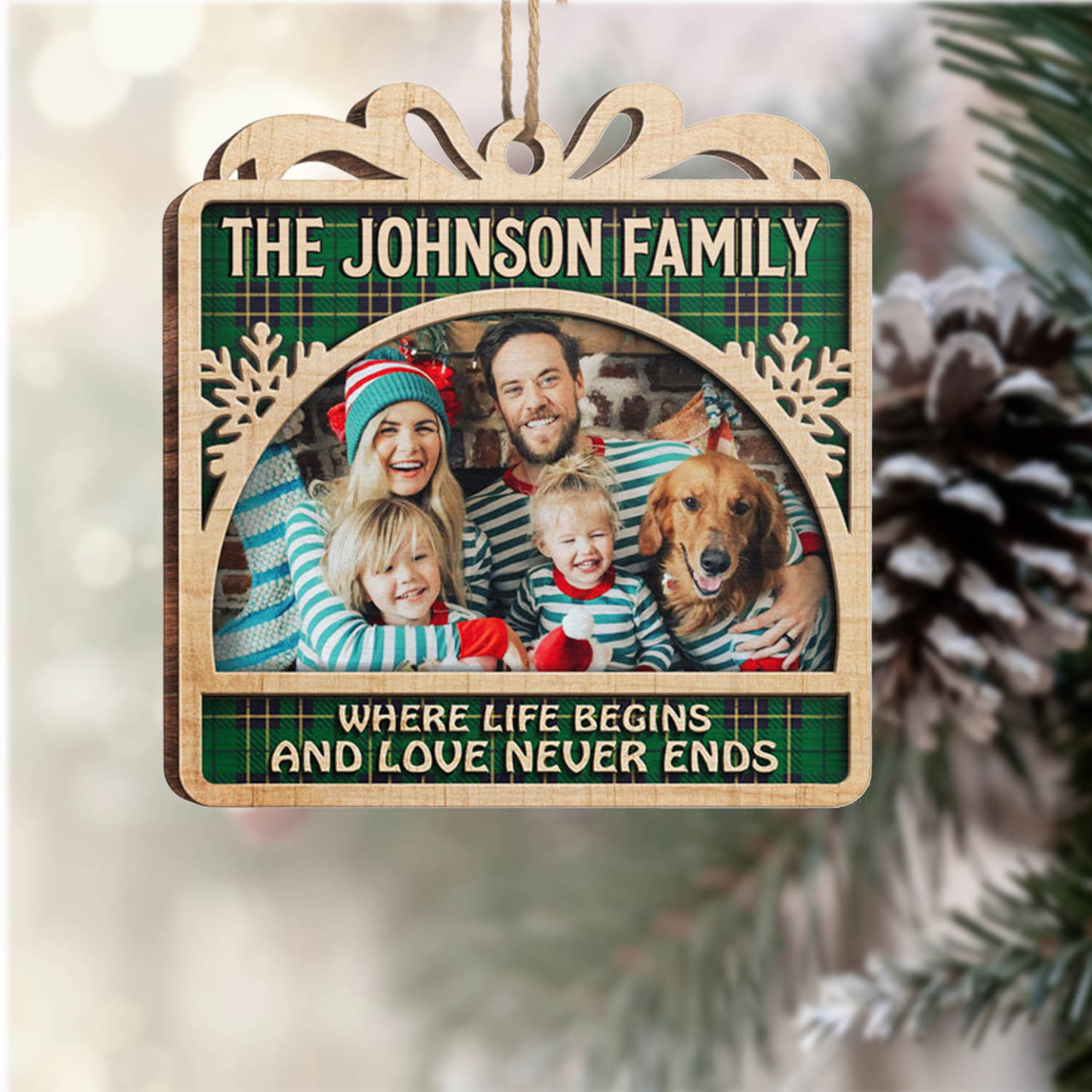 Personalized Photo Christmas Ornament Custom photos Gifts for Family